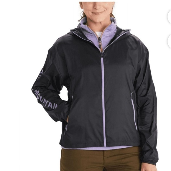 MARMOT Brooklyn Air Jacket Women's S Black/Paisley Purple Front Zip Closure - Picture 1 of 8